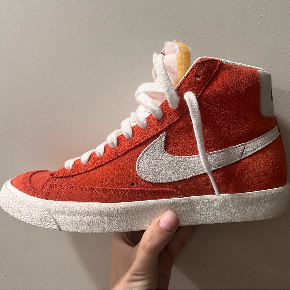 Orange Nike blazers women’s 9.5